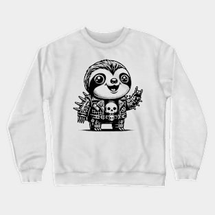 Gothic Punk Sloth Crewneck Sweatshirt